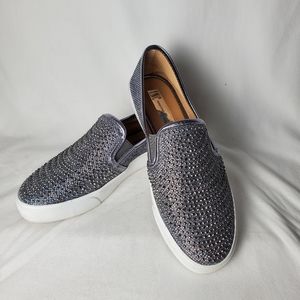 LOAFERS INC International Concepts Sammee Rhinestone Slip-On Sneakers Pewter 7.5